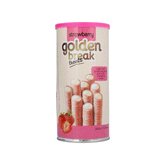 Golden Break Treats Strawberry Wafer Rolls Tin 300g